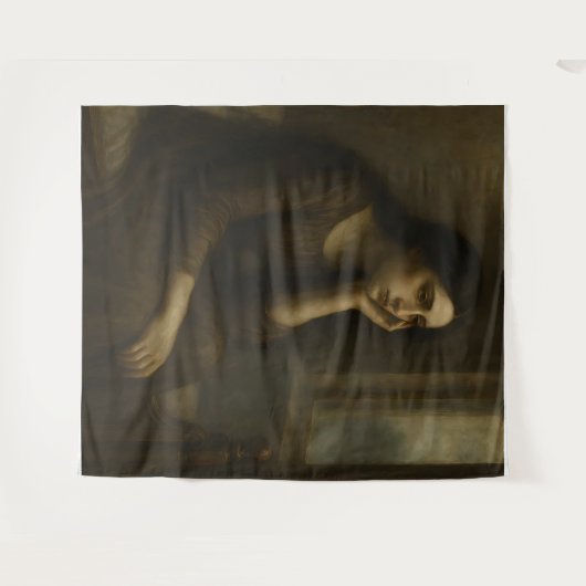 Melancholische reflectie - tijdloze klassieke poor wandkleed (Voorkant (horizontaal))