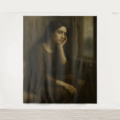 Melancholische reflectie - tijdloze klassieke poor wandkleed (Voorkant)