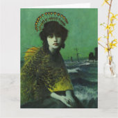 Melancholische Siren Groeten Kaart (Gele Bloem)