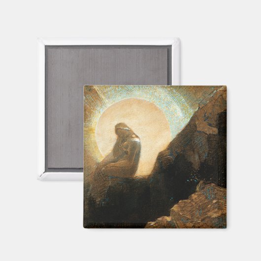 Melancholy 1876 van Odilon Redon Magneet (Voorkant / Achterkant)