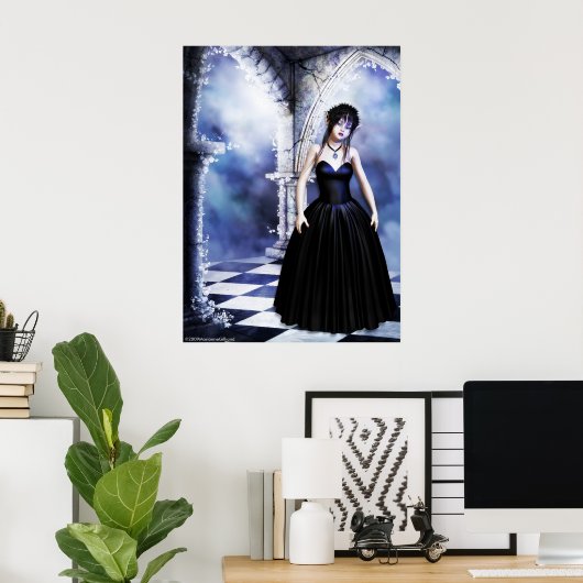 Melancholy Day Dreams Gothic Art Poster (Thuiskantoor)
