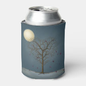 Melancholy Heart Shaped Tree in Full Moon Blikjeskoeler (Blikje Voorkant)