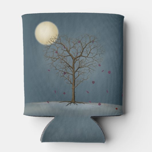 Melancholy Heart Shaped Tree in Full Moon Blikjeskoeler (Achterkant)