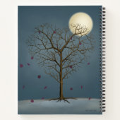 Melancholy Heart Shaped Tree under the Full Moon Notitieboek (Achterkant)