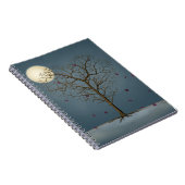 Melancholy Heart Shaped Tree under the Full Moon Notitieboek (Rechterzijde)