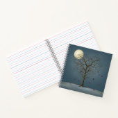 Melancholy Heart Shaped Tree under the Full Moon Notitieboek (Binnen)