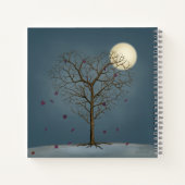 Melancholy Heart Shaped Tree under the Full Moon Notitieboek (Achterkant)