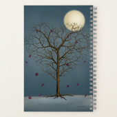 Melancholy Heart Shaped Tree under the Full Moon Notitieboek (Achterkant)