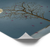 Melancholy Heart Shaped Tree under the Full Moon Poster (Hoek)