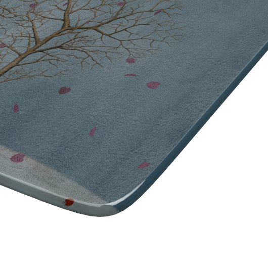 Melancholy Heart Shaped Tree under the Full Moon Snijplank (Hoek)