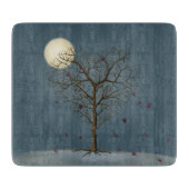 Melancholy Heart Shaped Tree under the Full Moon Snijplank (Voorkant)