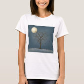 Melancholy Heart Shaped Tree under the Full Moon T-shirt (Voorkant)