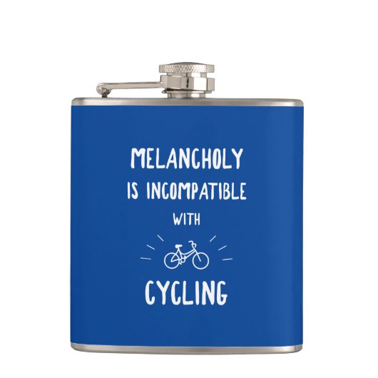 Melancholy is niet compatibel met fietsen heupfles (Voorkant)