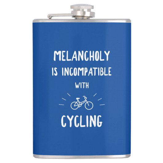 Melancholy is niet compatibel met fietsen heupfles (Voorkant)
