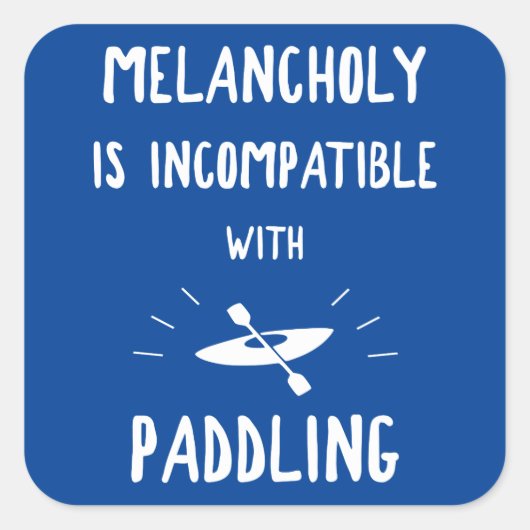 Melancholy is niet compatibel met het opzadelen vierkante sticker (Voorkant)