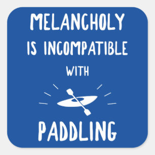 Melancholy is niet compatibel met het opzadelen vierkante sticker