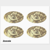 MELANCHOLY MERMAID FANTASY STICKERS Oval SHEET (Vel)