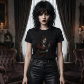Melancholy Queen Gothic Dark Fantasy Portrait Tri-Blend Shirt
