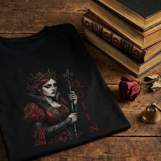 Melancholy Queen Gothic Dark Fantasy Portrait Tri-Blend Shirt
