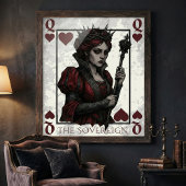 Melancholy Queen of Hearts Gothic Dark Fantasy Poster