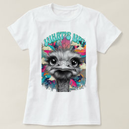 Melancholy Rainbow Ostrich Women's Tee T-shirt