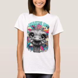 Melancholy Rainbow Ostrich Women's Tee T-shirt