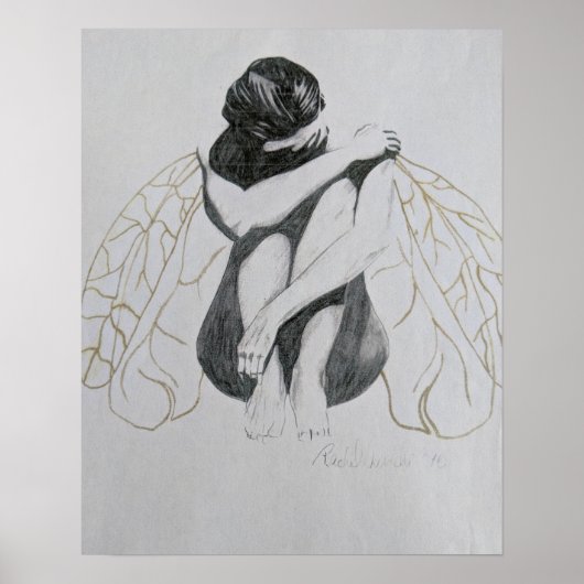 Melancholy, Sadheid, Depressie, Fairy, Fairy art Poster (Voorkant)