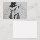 Melancholy tekende droevige visitekaartjes. visitekaartje (Voorkant / Achterkant)