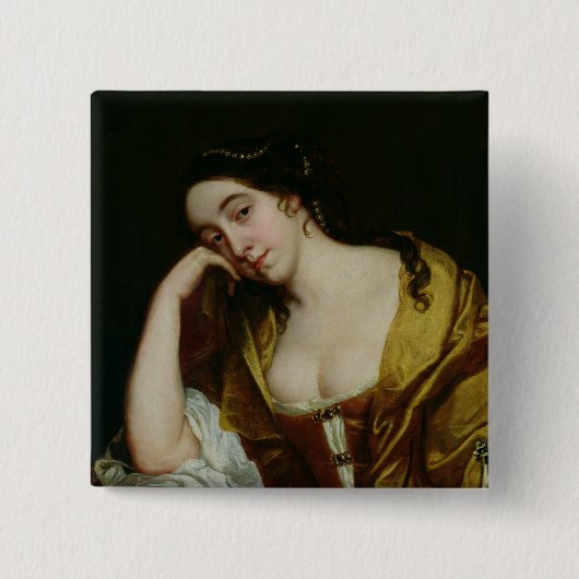 Melancholy Vierkante Button 5,1 Cm (Voorkant)