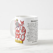 Melancon, de oorsprong, de betekenis en de rest koffiemok (Voorkant links)