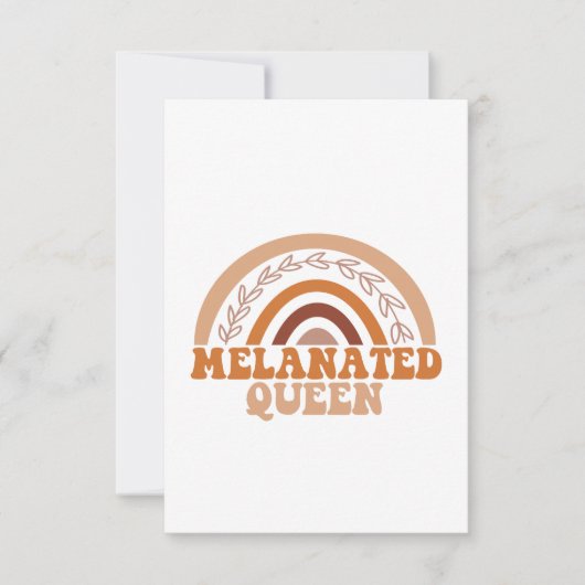 Melanese koningin Cute Rainbow African Juneteenth Bedankkaart (Voorkant)