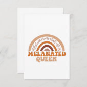 Melanese koningin Cute Rainbow African Juneteenth Bedankkaart (Voorkant / Achterkant)