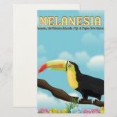 Melanesië Toekan reisposter Briefpapier (Voorkant / Achterkant)