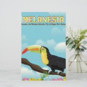 Melanesië Toekan reisposter Briefpapier (Staand voorkant)