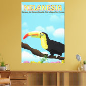 Melanesië Toekan reisposter Canvas Afdruk (Insitu (Woonkamer))