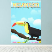 Melanesië Toekan reisposter Canvas Afdruk (Insitu (Houten vloer))
