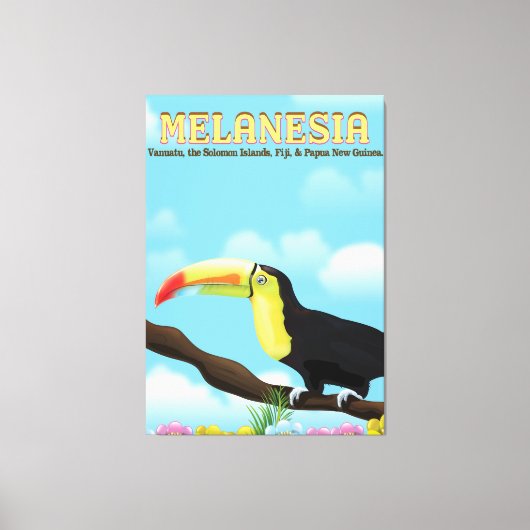 Melanesië Toekan reisposter Canvas Afdruk (Voorkant)