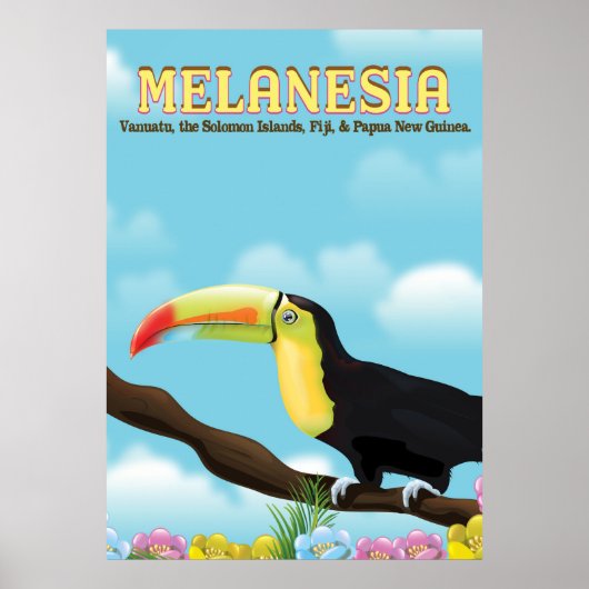 Melanesië Toekan reisposter Poster (Voorkant)