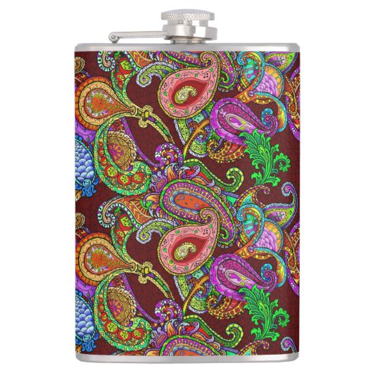 Melange Paisley Flask Heupfles (Voorkant)