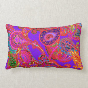 Melange Paisley in Paars en Fuschia Pillow Kussen