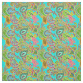 Melange Paisley in Turquoise en Green Stof (Swatch)