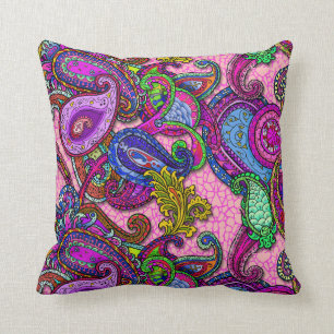 Melange Paisley met roze Kussen
