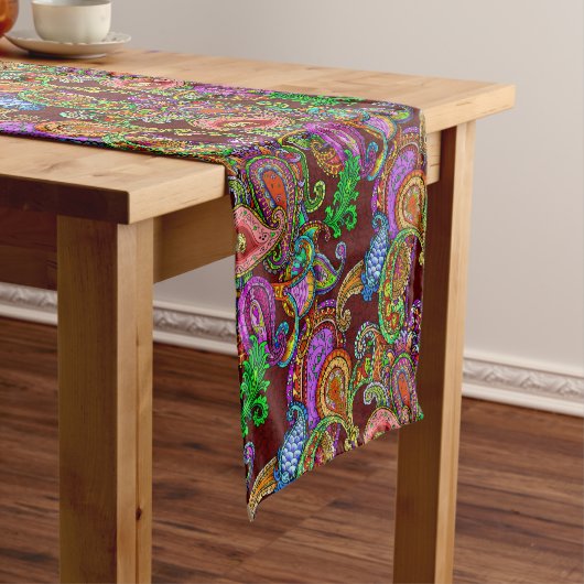 Melange Paisley Table Runner Korte Tafelloper (Voorbeeld)