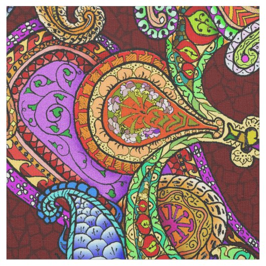 Melange paisleygrande stof (Close Up)