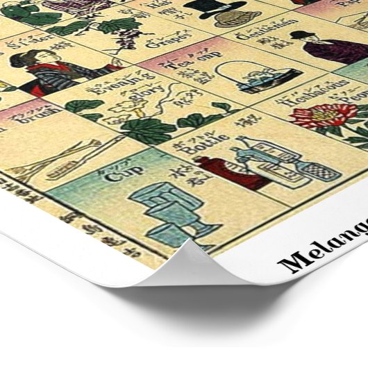 Melange van Engelse woorden door Tsunajima, Kameki Poster (Hoek)