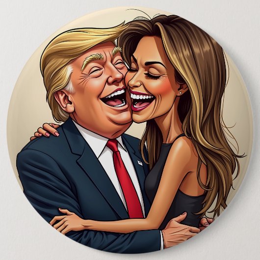 Melania Donald Trump Ronde Button 6,0 Cm (Voorkant)