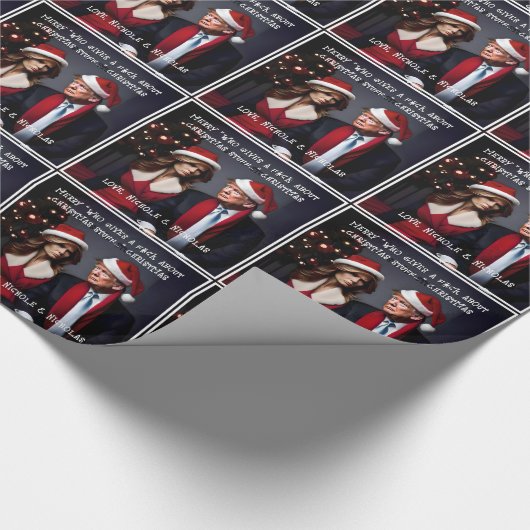 Melania en Donald geven geen F*ck Cadeaupapier (Hoek)