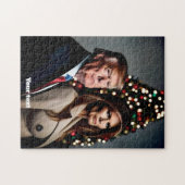 Melania en Donald Trump Kerstmis Legpuzzel (Horizontaal)