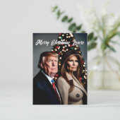 Melania en Donald Trump Vrolijk kerstfeest Briefkaart (Staand voorkant)