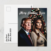 Melania en Donald Trump Vrolijk kerstfeest Briefkaart (Voorkant / Achterkant)